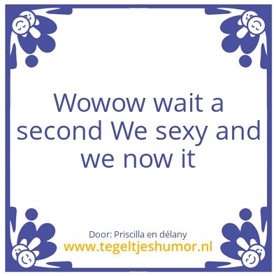 Tegeltje: Wat aan second