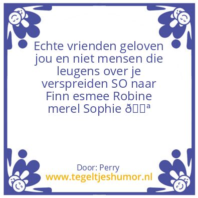 Tegeltje: Vrienden
