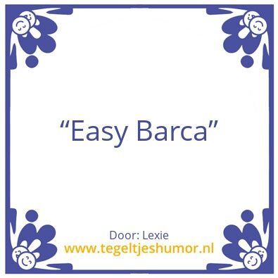 Tegeltje: Barca