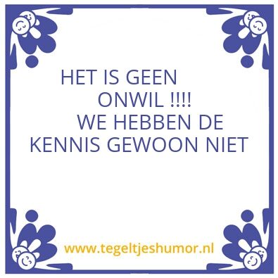 Tegeltje: Wit