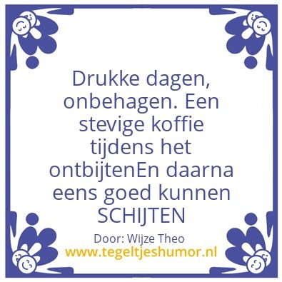 Tegeltje: Rust moment