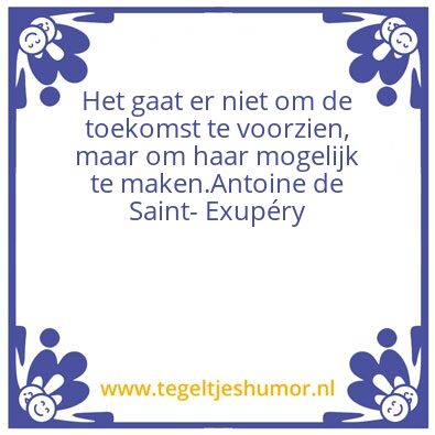 Tegeltje: Toekomst