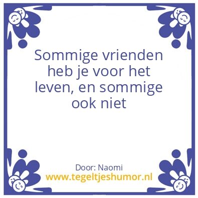 Tegeltje: Vrienden voor het leven