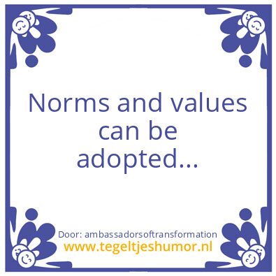 Tegeltje: Norms and values