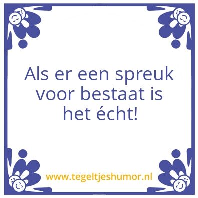 Tegeltje: Zeker en vast