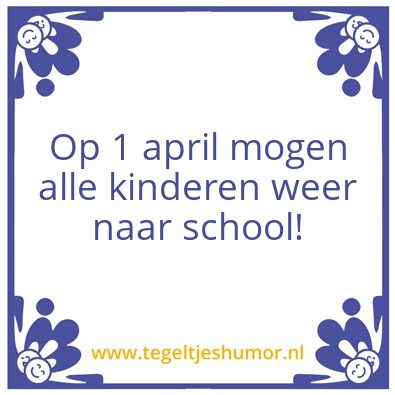 Tegeltje: 1 april