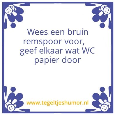 Tegeltje: WC humor