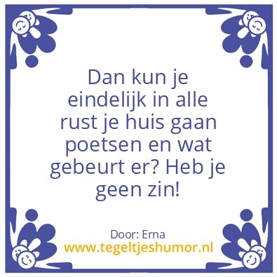 Tegeltje: Poetsen