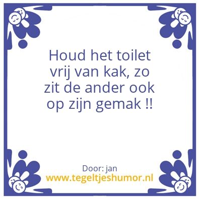 Tegeltje: wc