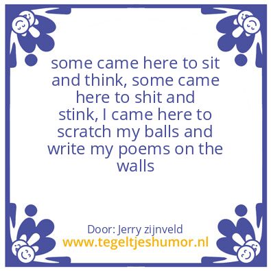 Tegeltje: toilethumor
