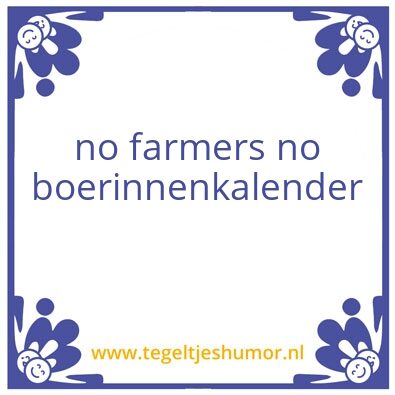 Tegeltje: Boer
