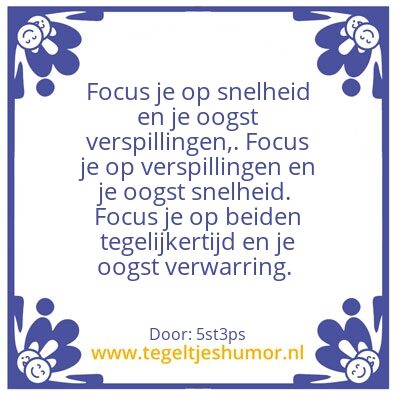 Tegeltje: Verspillingen
