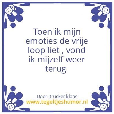 Tegeltje: Ontdaan