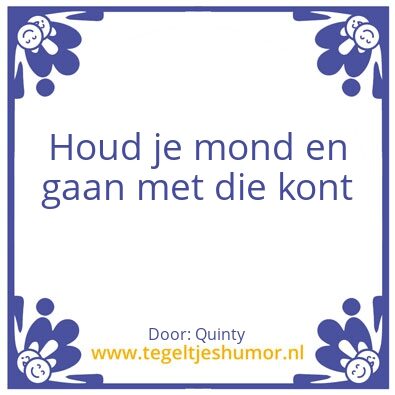 Tegeltje: Quinty