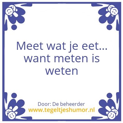 Tegeltje: Meten