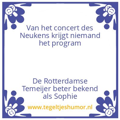 Tegeltje: Het program