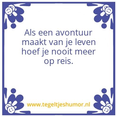 Tegeltje: avontuur