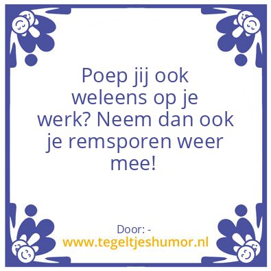 Tegeltje: –
