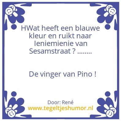 Tegeltje: Blauw