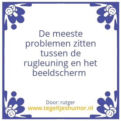 Tegeltje: werk