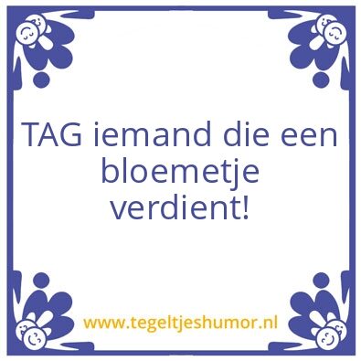 Tegeltje: Bloemetje