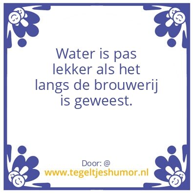 Tegeltje: water