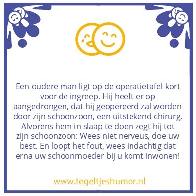 Tegeltje: Schoonzoon