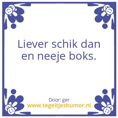 Tegeltje: lollig