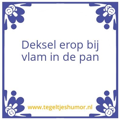 Tegeltje: Vlam