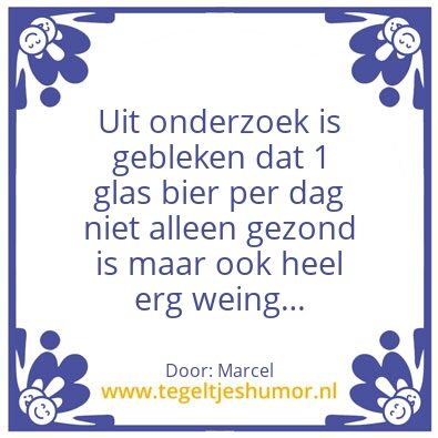 Tegeltje: Bier