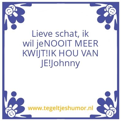 Tegeltje: Lieve schat