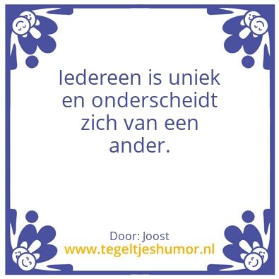 Tegeltje: Persoonlijk