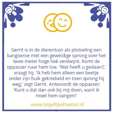 Tegeltje: In de dierentuin