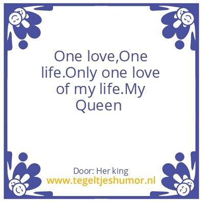 Tegeltje: Love