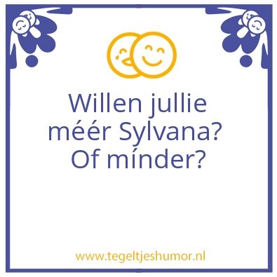 Tegeltje: Meer? Of minder?