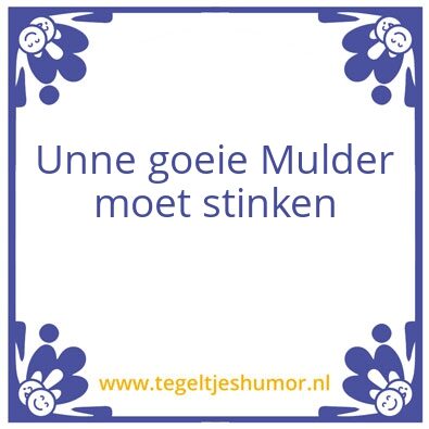 Tegeltje: Mulder