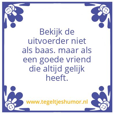 Tegeltje: UItvoerder