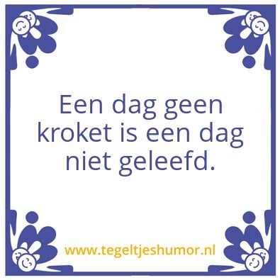 Tegeltje: Kroket