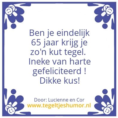 Tegeltje: 65 jaar