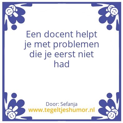Tegeltje: School