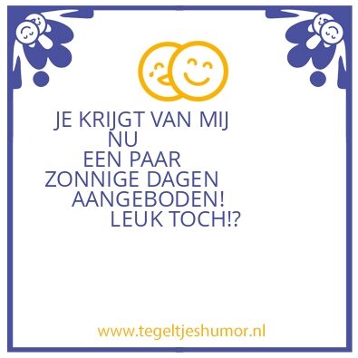 Tegeltje: Z O N