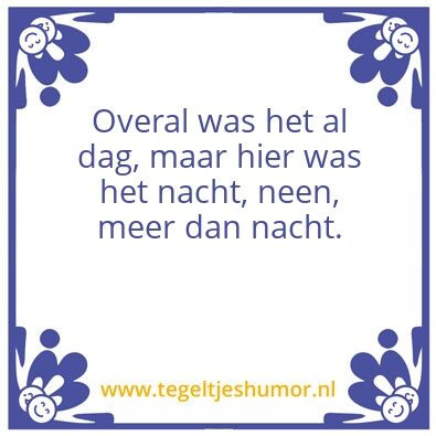 Tegeltje: de aanslag