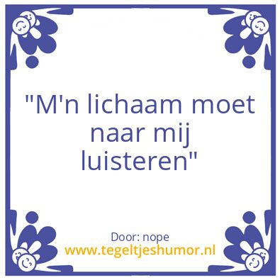 Tegeltje: nope