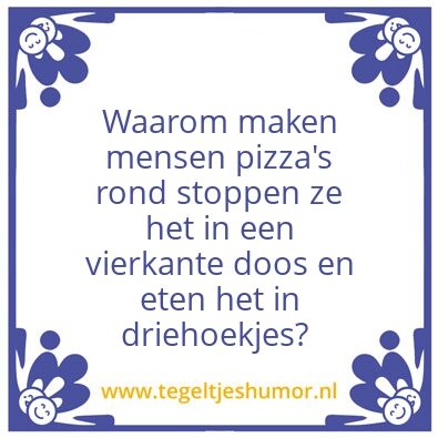 Tegeltje: Pizza