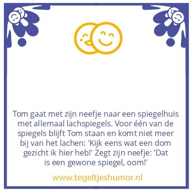 Tegeltje: Spiegelhuis