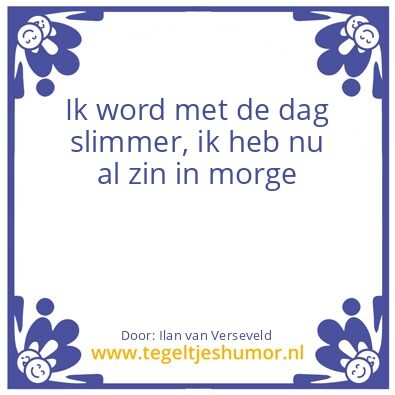 Tegeltje: slimmer