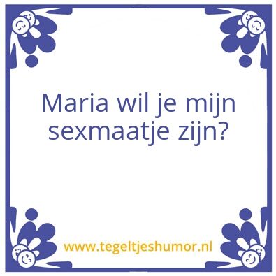 Tegeltje: Sexmaatje