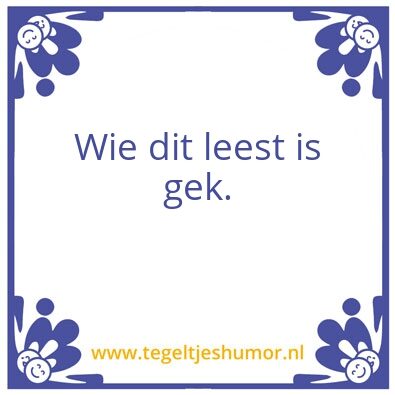 Tegeltje: lezen