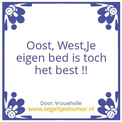Tegeltje: Thuis