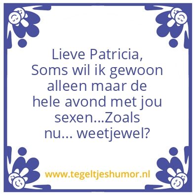 Tegeltje: Sexen